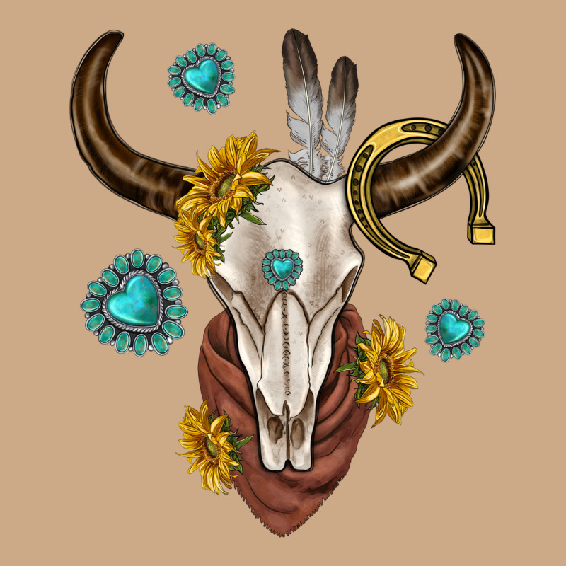 Western Cow Skull Vintage Hoodie by texasbilliewilder | Teevron