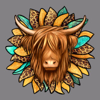 Highland Cow Turquoise Sunflower Heavyweight Hoodie | Teevron