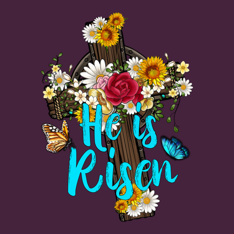 He Is Rısen With Cross And Butterfly Premium Tee by Artiststas | Teevron