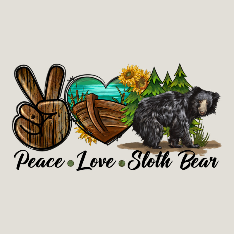 Peace Love Sloth Bear Heavy Core Tee by LillyAllenDesigns | Teevron