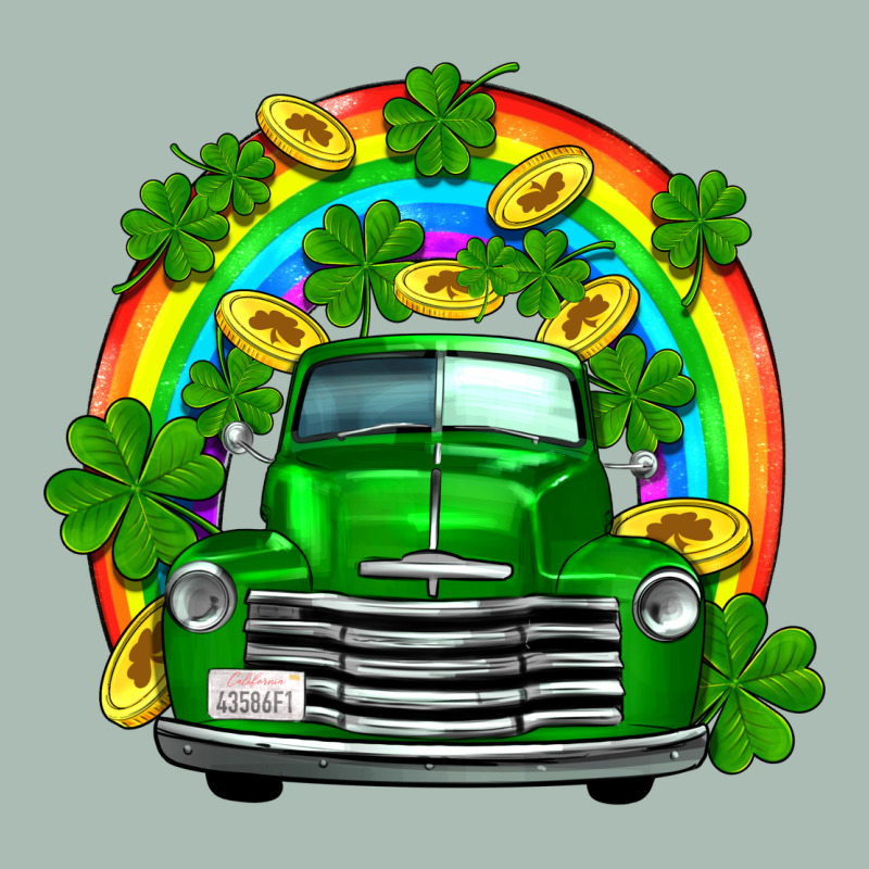 St Patricks Shamrock Gold Rainbow Truck Classic Tee by FaDigitalArtStudio | Teevron