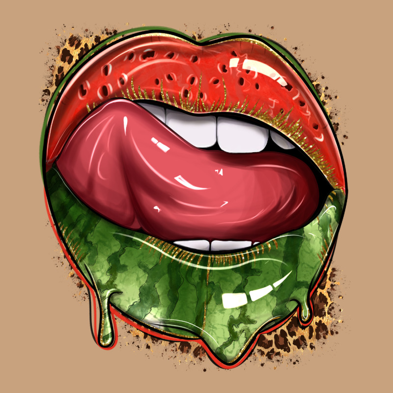 Watermelon Lips With Leopard Vintage Tee by texasbilliewilder | Teevron
