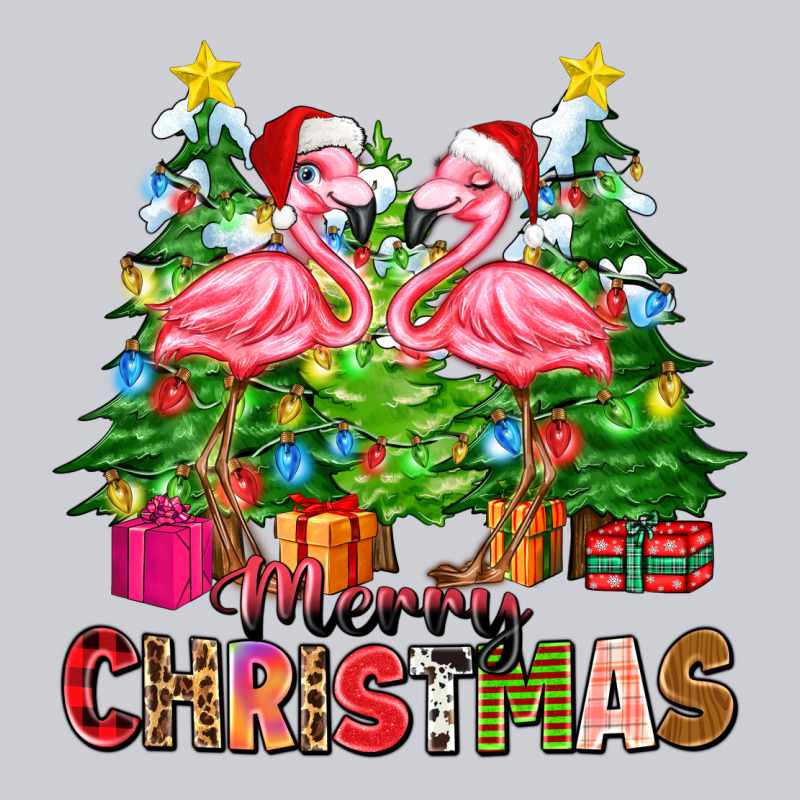 Merry Christmas Flamingo Heavyweight Sweatshirt by Zillion Design Studio | Teevron