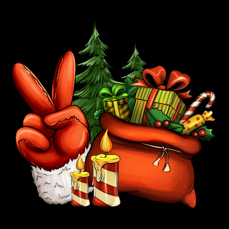 Christmas Santa Claus Peace Hand Urban Hoodie by Jasminsmagicworld | Teevron