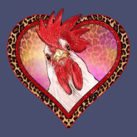 Valentine's Day Rooster With Leopard Heart Vintage Tee | Teevron