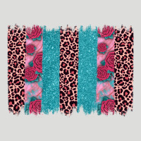 Valentines Day Leopard Rose Glitter Brush Stoke Zipper Hoodie | Teevron