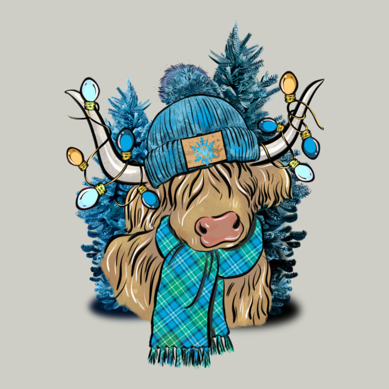 Winter Long Haired Cow Heavyweight Hoodie by NancyCooperArtShop | Teevron