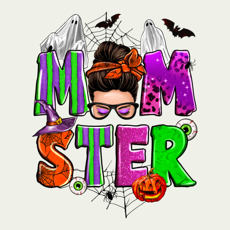 Halloween Momster Messy Bun Urban Heavy Tee by Zillion Design Studio | Teevron