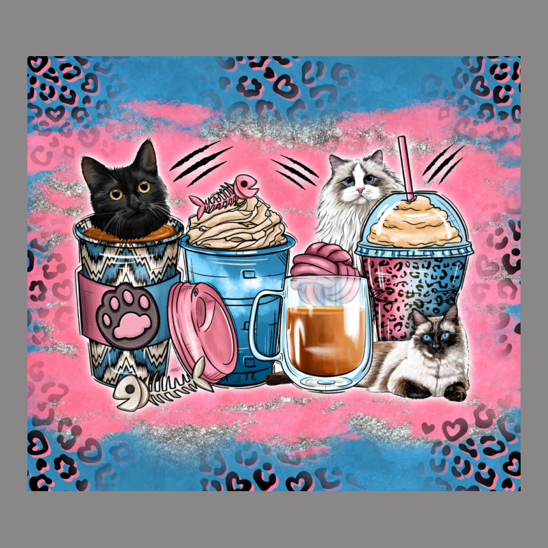 Cat Coffee Cups Vintage Tee by Zillion Design Studio | Teevron