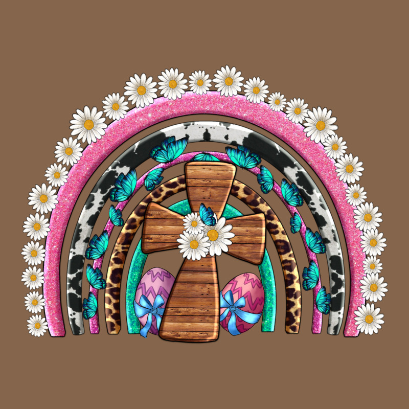 Easter Cross Daisy Egg Rainbow Premium Tee by Artiststas | Teevron