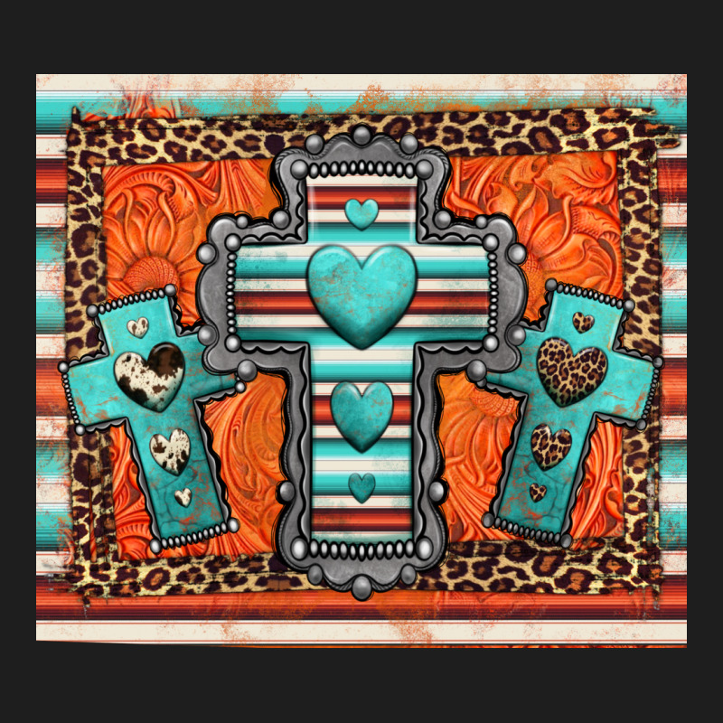 Turquoise Gemstone Crosses Heavyweight Hoodie by Jasminsmagicworld | Teevron