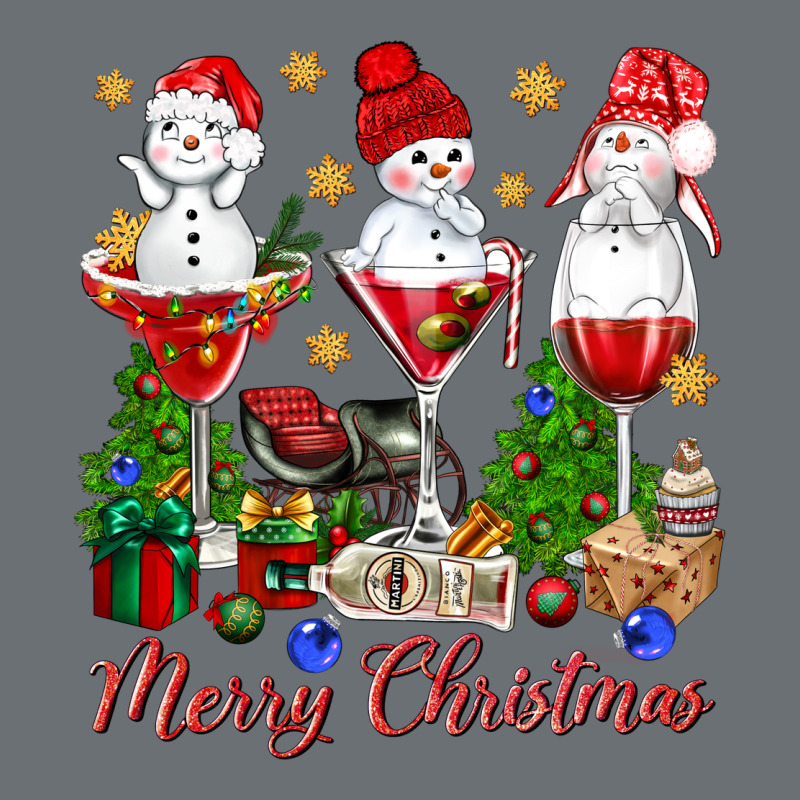 Merry Christmas Wine And Cocktails Premium Hoodie by NancyCooperArtShop | Teevron