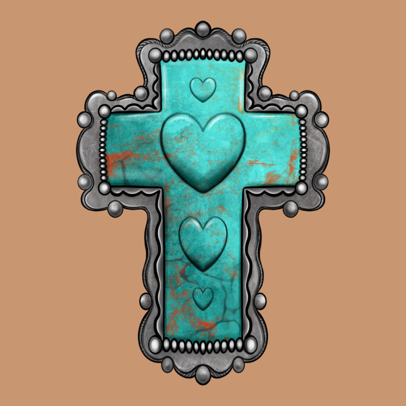 Turquoise Gemstone Cross Heavyweight Hoodie by Jasminsmagicworld | Teevron