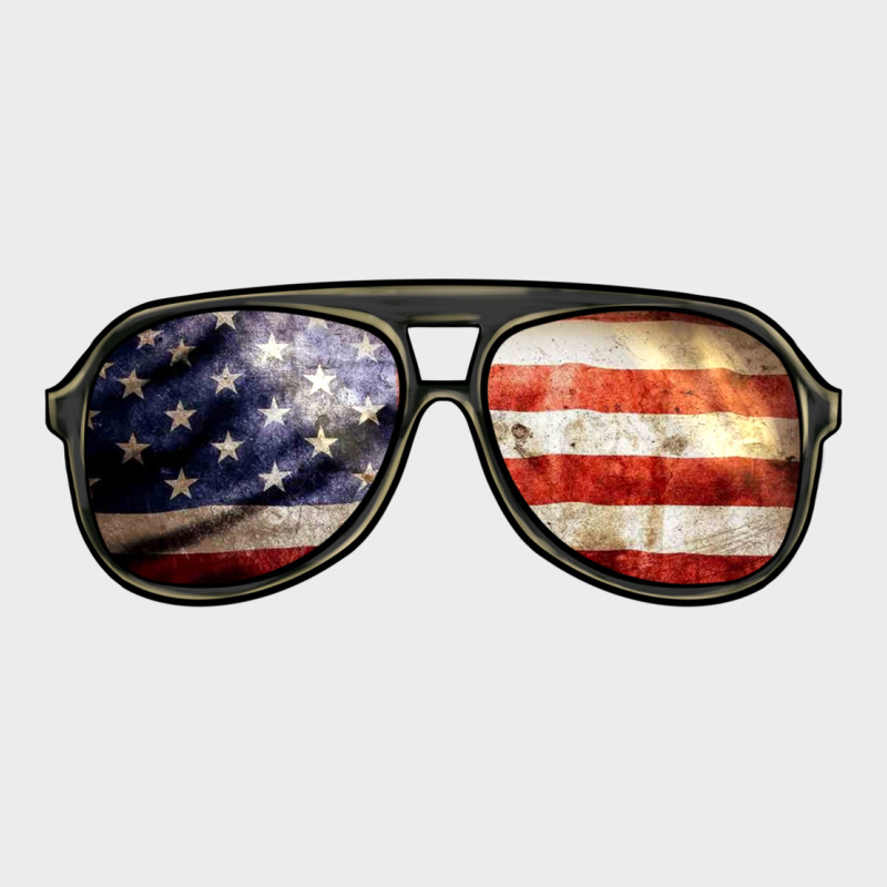 Amerıcan Flag Glasses Urban Hoodie by BarkalooDesign | Teevron