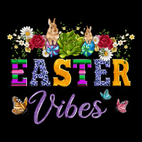 Easter Vibes And Butterfly With Bunny And Flowers Premium Tee | Teevron