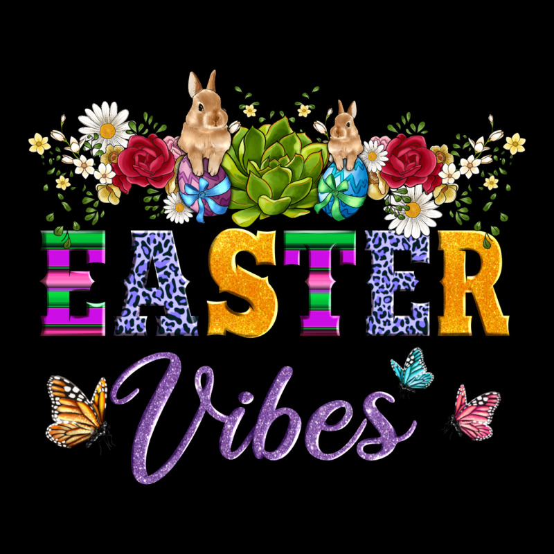 Easter Vibes And Butterfly With Bunny And Flowers Premium Tee by Artiststas | Teevron
