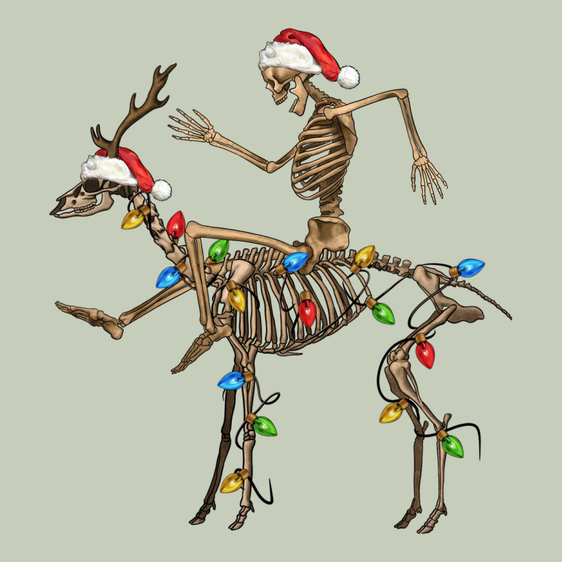 Skeleton Deer Santa Long Sleeve Tee by FaDigitalArtStudio | Teevron