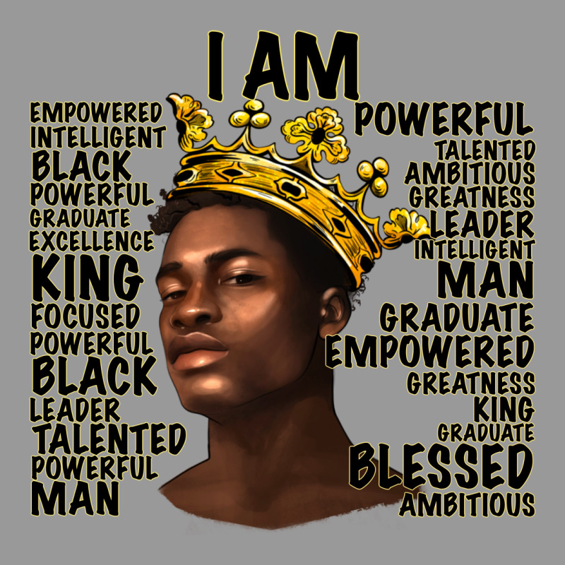 Afro Man Black King I Am Vintage Hoodie by texasbilliewilder | Teevron