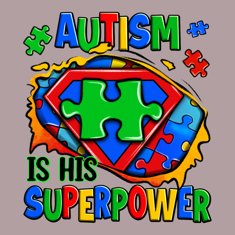 Autism Is His Superpower Ripped Vintage Hoodie by Zillion Design Studio | Teevron