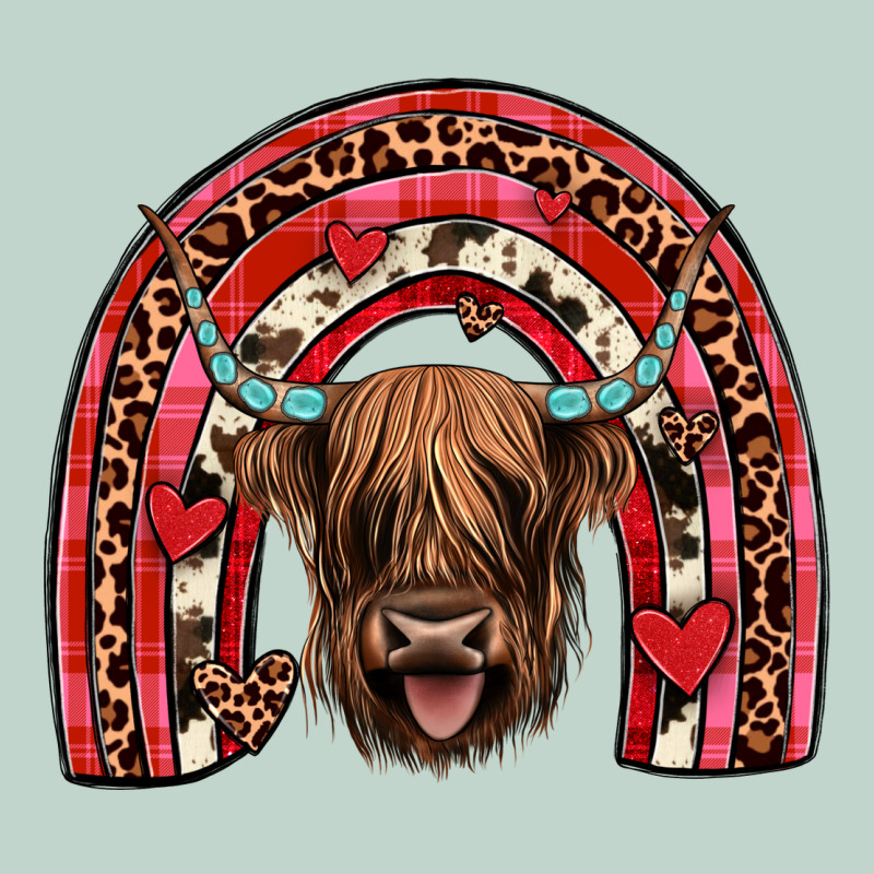 Valentines Highland Cow Rainbow Zipper Hoodie by JahusDesignShop | Teevron