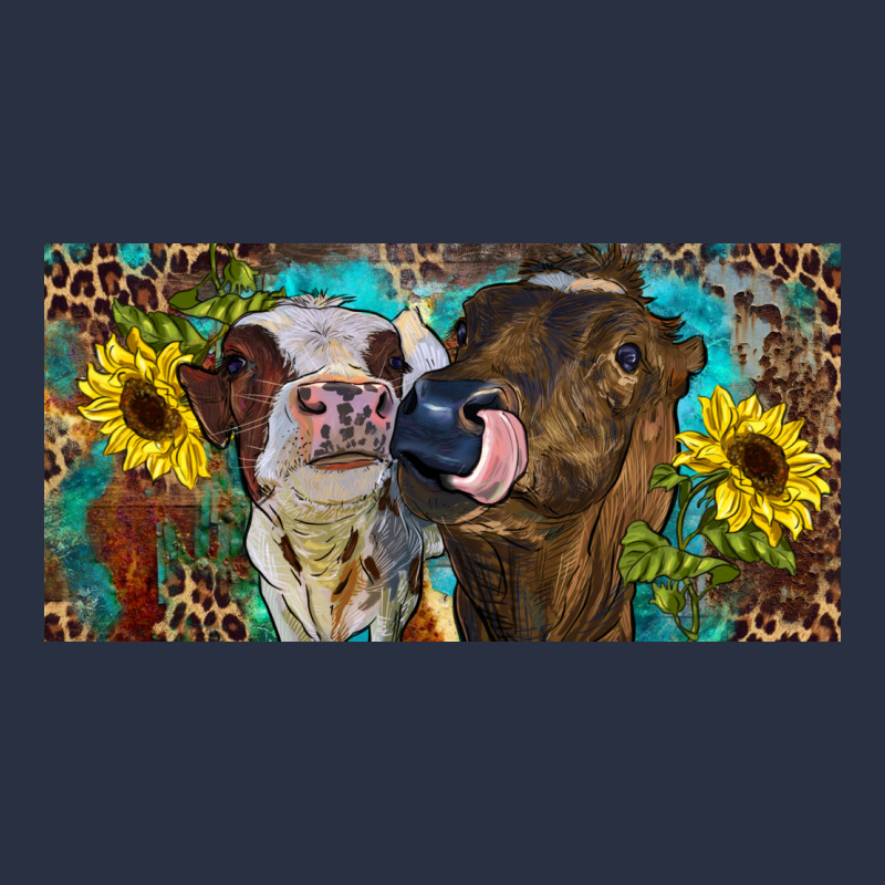 Heifers With Sunflowers And Leopard Heavyweight Sweatshirt by RanaPortraitStore | Teevron
