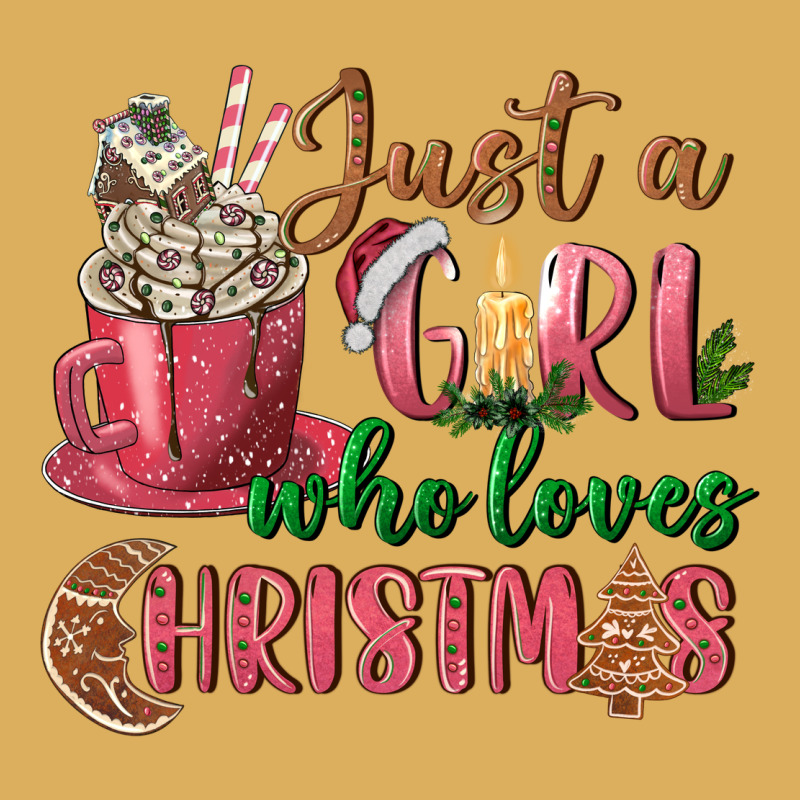 Pink Just A Girl Who Loves Christmas Premium Hoodie by NancyCooperArtShop | Teevron