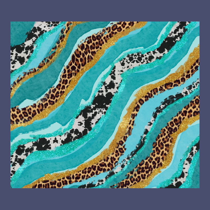 Turquoise Brushstrokes With Leopard And Cowhide Vintage Tee by RanaPortraitStore | Teevron