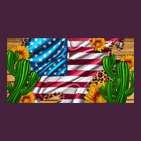 Usa Flag And Cactus And Sunflowers With Leopard And Wood License  Plat Premium Tee | Teevron