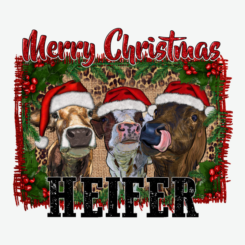 Merry Christmas Heifer Urban Heavy Tee by RanaPortraitStore | Teevron