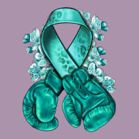 Teal Ribbon With Boxing Gloves Heavyweight Hoodie | Teevron
