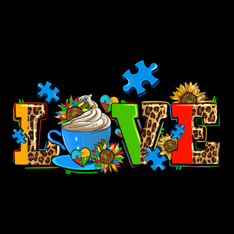 Autism Coffee Cup With Sunflower Ladies Tee by AdoDesignShop | Teevron