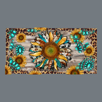 Western Sunflower And Gemstone License Plate Heavyweight Sweatshirt | Teevron