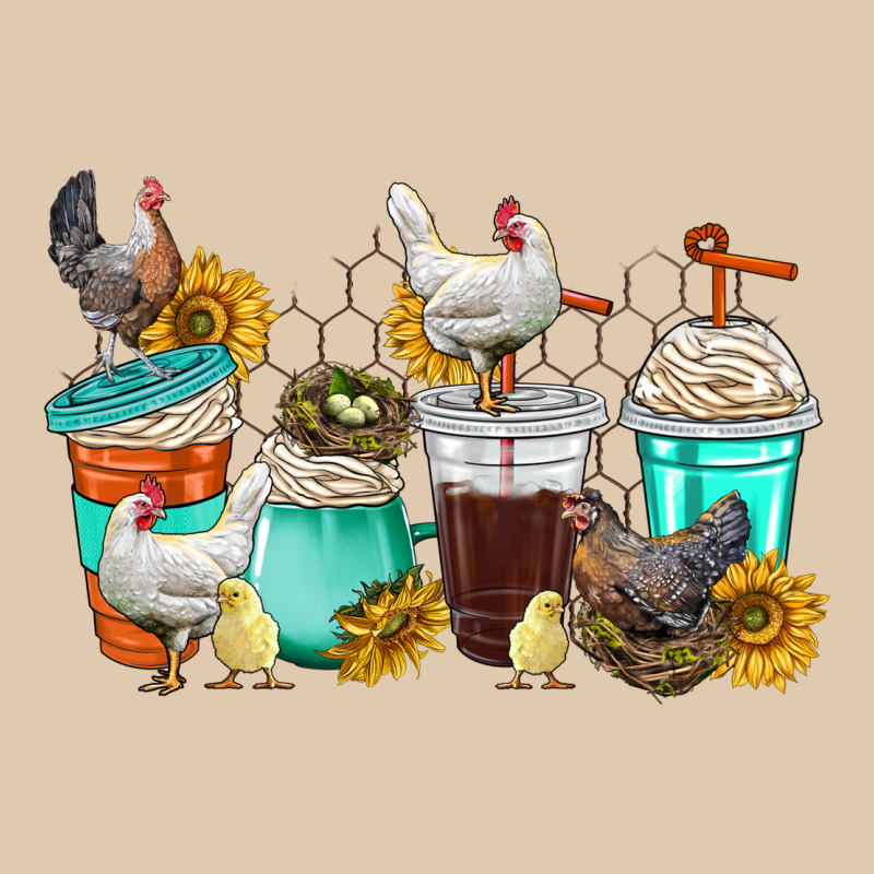 Chicken Coffee Cups Heavyweight Sweatshirt by texasbilliewilder | Teevron
