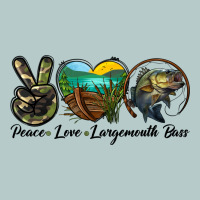 Peace Love Largemouth Bass Heavy Core Tee | Teevron