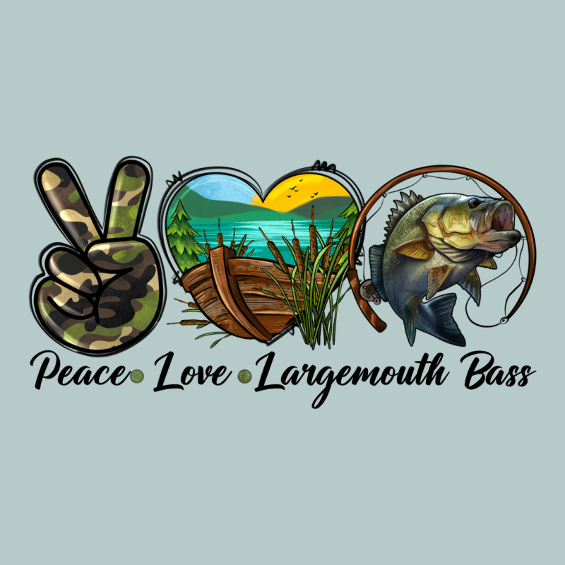Peace Love Largemouth Bass Heavy Core Tee by LillyAllenDesigns | Teevron