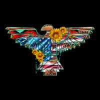 Thunderbird With Usa Flag And Sunflowers Premium Tee | Teevron