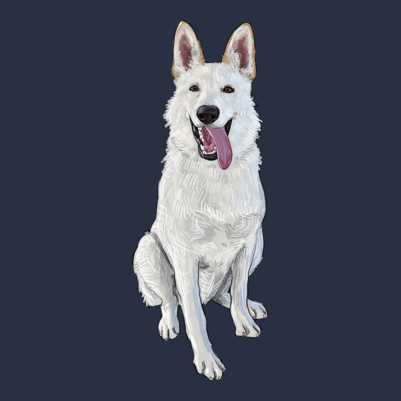 Hand Drawing White Shepherd Heavyweight Sweatshirt by RanaPortraitStore | Teevron