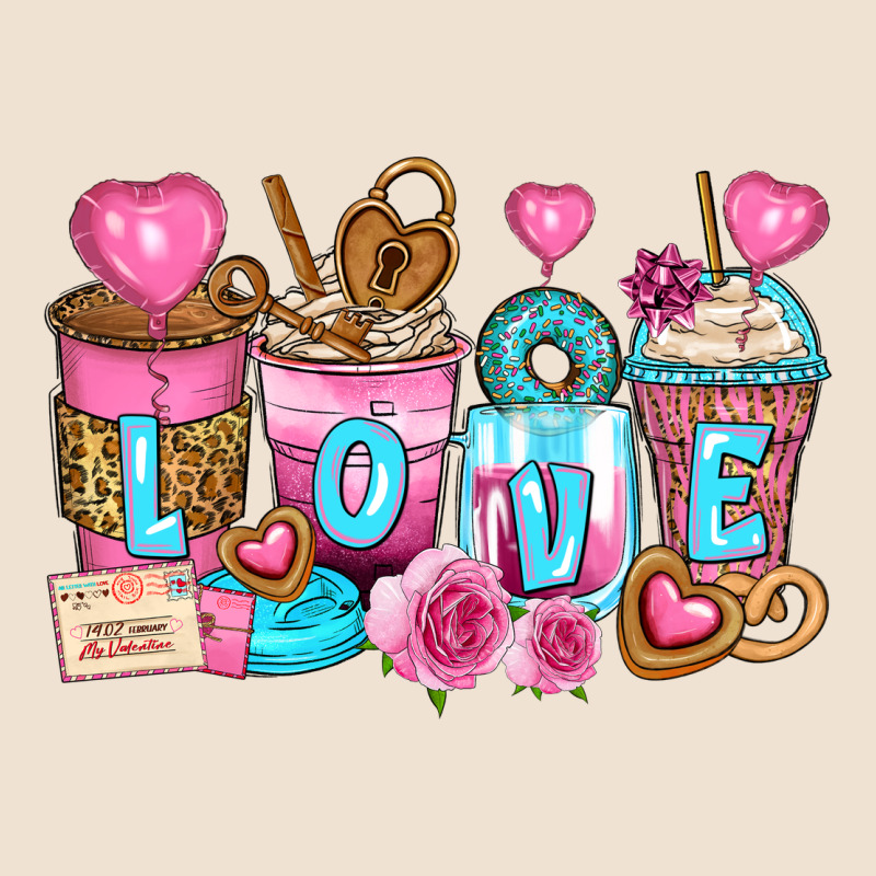 Valentine's Day Coffee Cups Urban Heavy Tee by Zillion Design Studio | Teevron