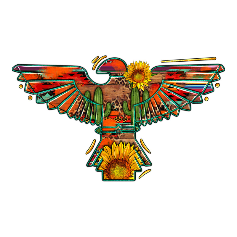 Thunderbird  Wild Soul With Sunflower Serape Aztec Premium Tee by Artiststas | Teevron