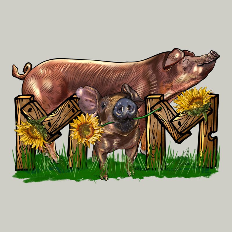 Western Mom With Duroc Pig And Baby Pig Heavyweight Hoodie by LillyAllenDesigns | Teevron