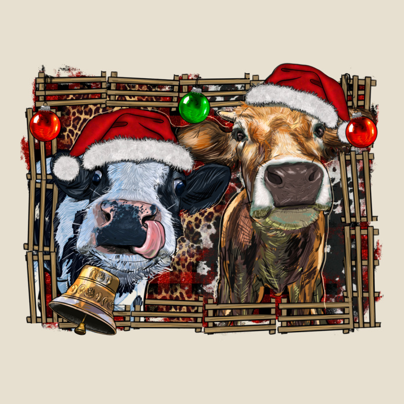 Christmas Heifers With Leopard And Cowhide Background Urban Heavy Tee by RanaPortraitStore | Teevron
