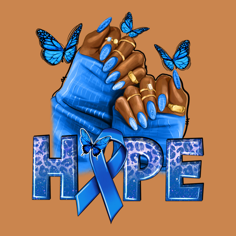 Hope Blueribboncolon Cancer Nails Heavyweight Hoodie by NancyCooperArtShop | Teevron