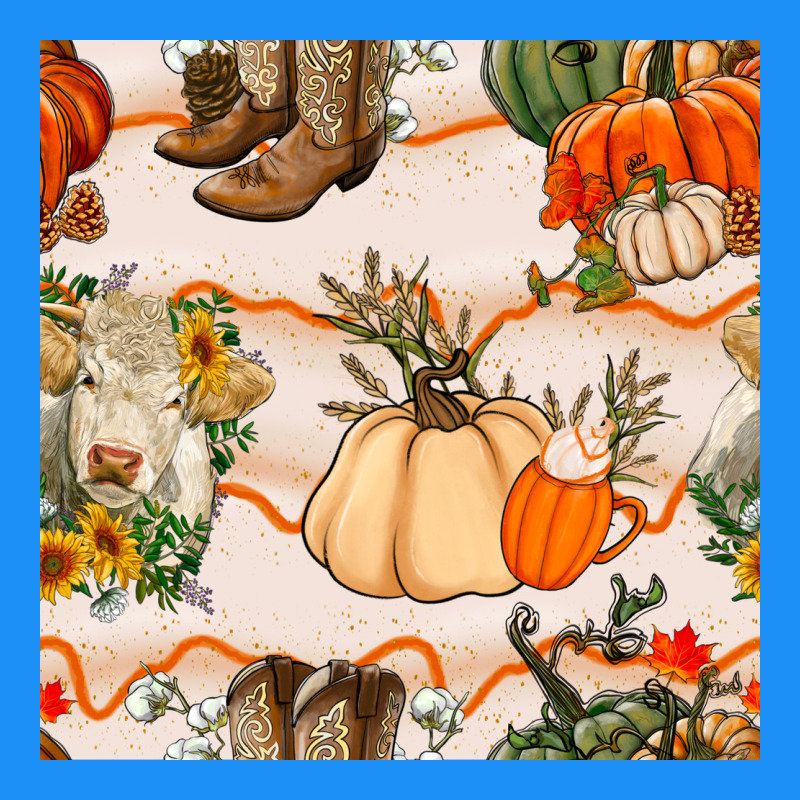 Fall Heifer Seamless Pattern Classic Tee by BundleAndBundleShop | Teevron