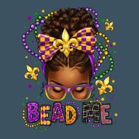 Bead Me Mardi Gras Afro Messy Bun Urban Heavy Tee | Teevron