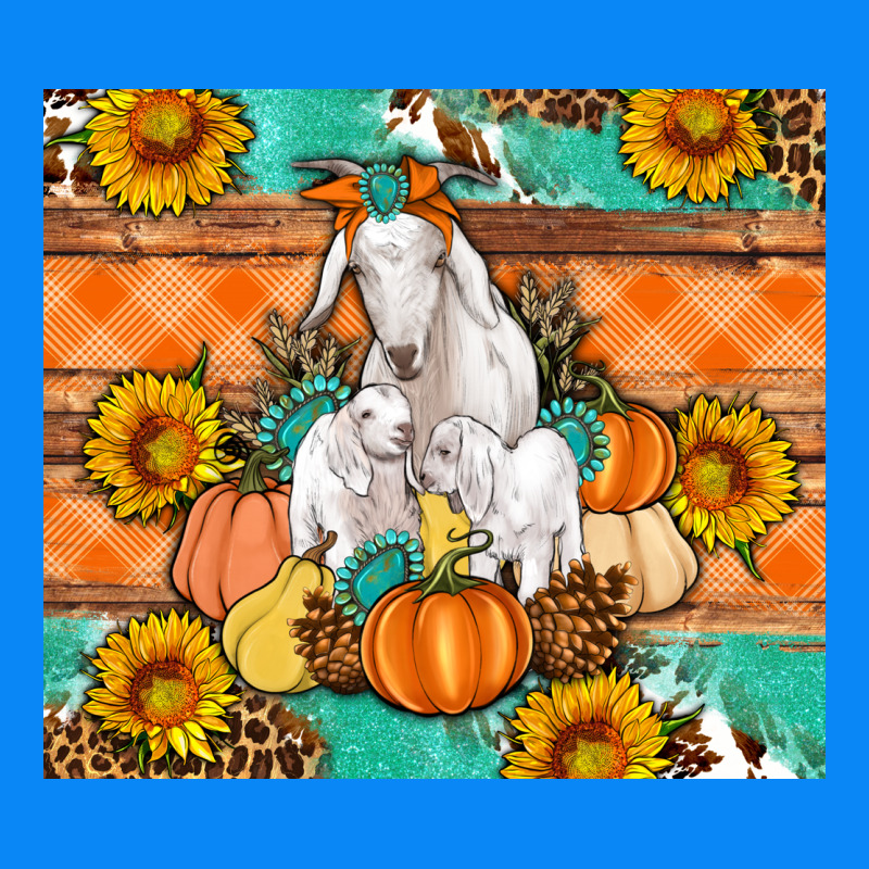 Goat Family Fall Pumpkins Gemstone Zipper Hoodie by Artiststas | Teevron