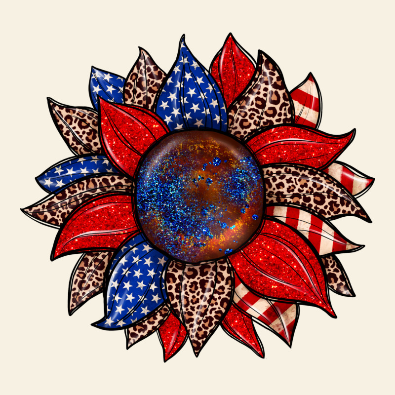 American Flag Leopard Sunflower Vintage Tee by Zillion Design Studio | Teevron