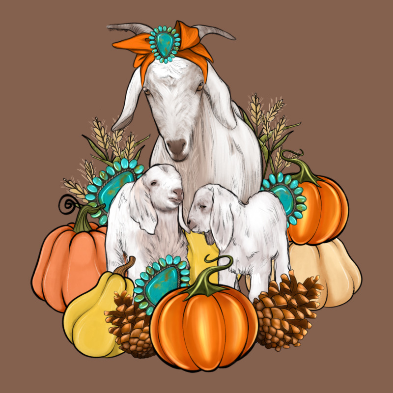Goat Family Fall Pumpkins Gemstone Zipper Hoodie by Artiststas | Teevron