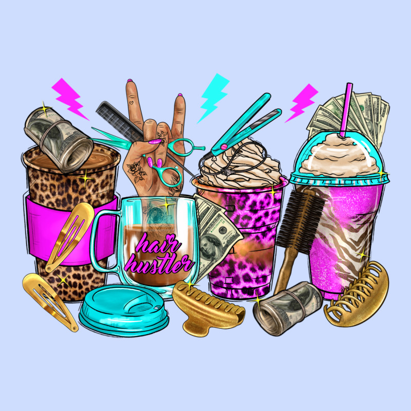 Hair Hustler Coffee Cups Urban Heavy Tee by Zillion Design Studio | Teevron