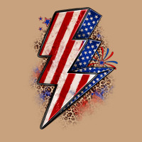 Leopard American Flag Lightning Bolt Vintage Tee | Teevron