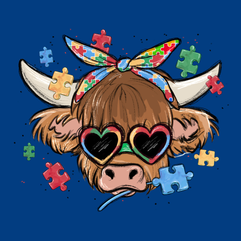 Autism Awareness Cow Premium Sweatshirt by MaliasSmallBusiness | Teevron